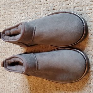Gray and metallic UGG ultra mini